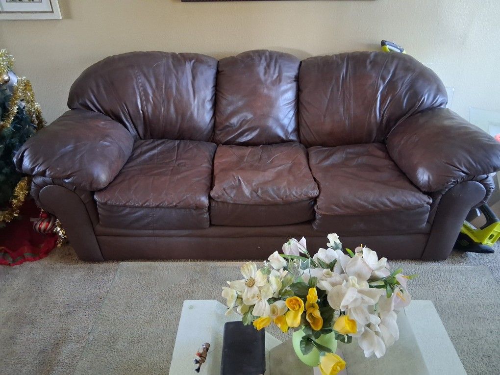 Leather Sofa 
