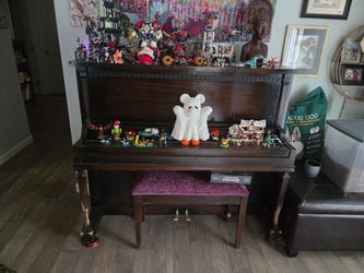 Piano with stool - nothing on piano included