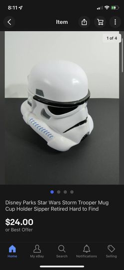 Disney Parks Star Wars Storm Trooper Mug Cup Holder Sipper Retired Hard to Find