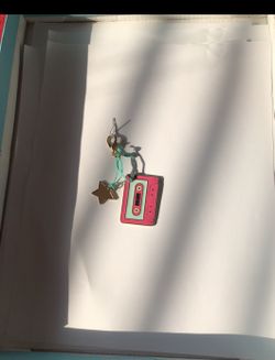 Retro Cassette Key Chain Clip And Star Charm