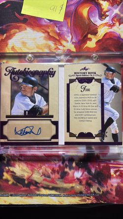 Ichiro Leaf Autobiography History Book Autograph Card
