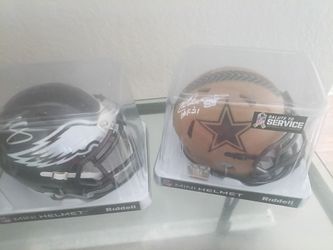 Signed mini helmets