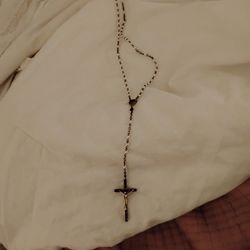 
Ended
† Gorgeous Delicate Silver Tone Small Faux Pearl Beaded ROSARY 15" 