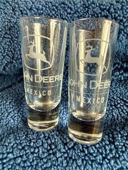 Set of Two John Deere Shot Glasses