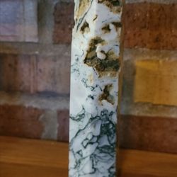 Moss Agate tower rock and mineral 8"