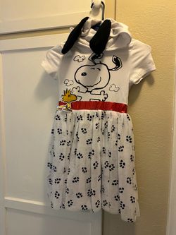 Snoopy Dress With Hooded Ears Size M 8 Little Girls Only Used Once