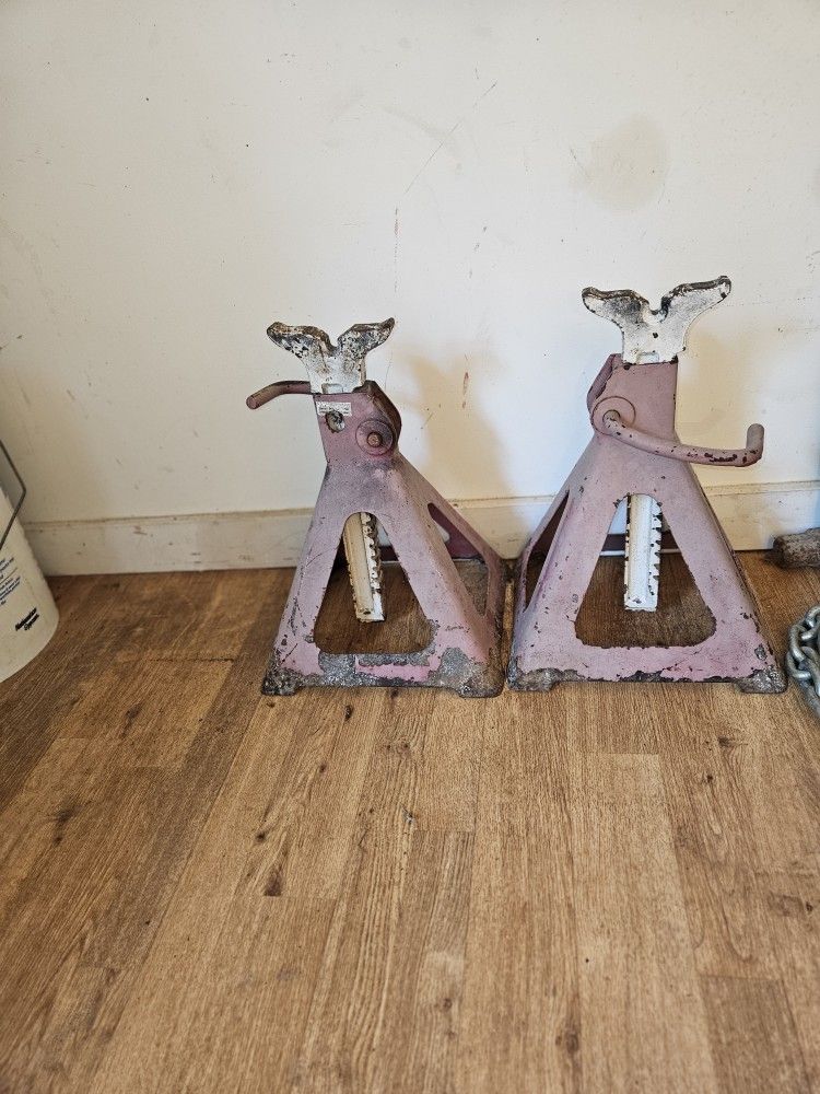 Vintage Set of Ajax 2-Ton Jack Stands
