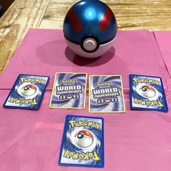 Great Ball Pokeball Tin & Pokemon Card Bundle