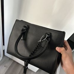 Steve Madden Black Rhinestone Mini Satchel Crossbody Bag