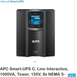 APC SMC1000C Smart UPS C 1000VA LCD 120V with SmartConnect