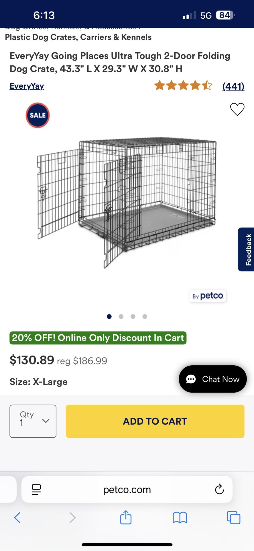 Too Paw Dog Crate X-L 100dollars