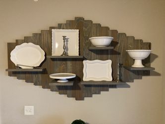 Handmade Wood Plate Display