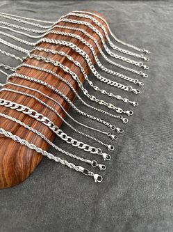 New Chain link Necklace jewelry accessories gift holiday silver tone