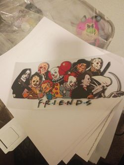 Horror Characters Friends Sticker Decal