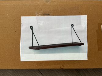 FREE Wall Shelf New Target Threshold Brown Wood Metal