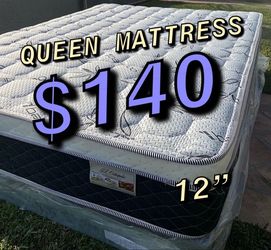 New Queen bed frame with mattress