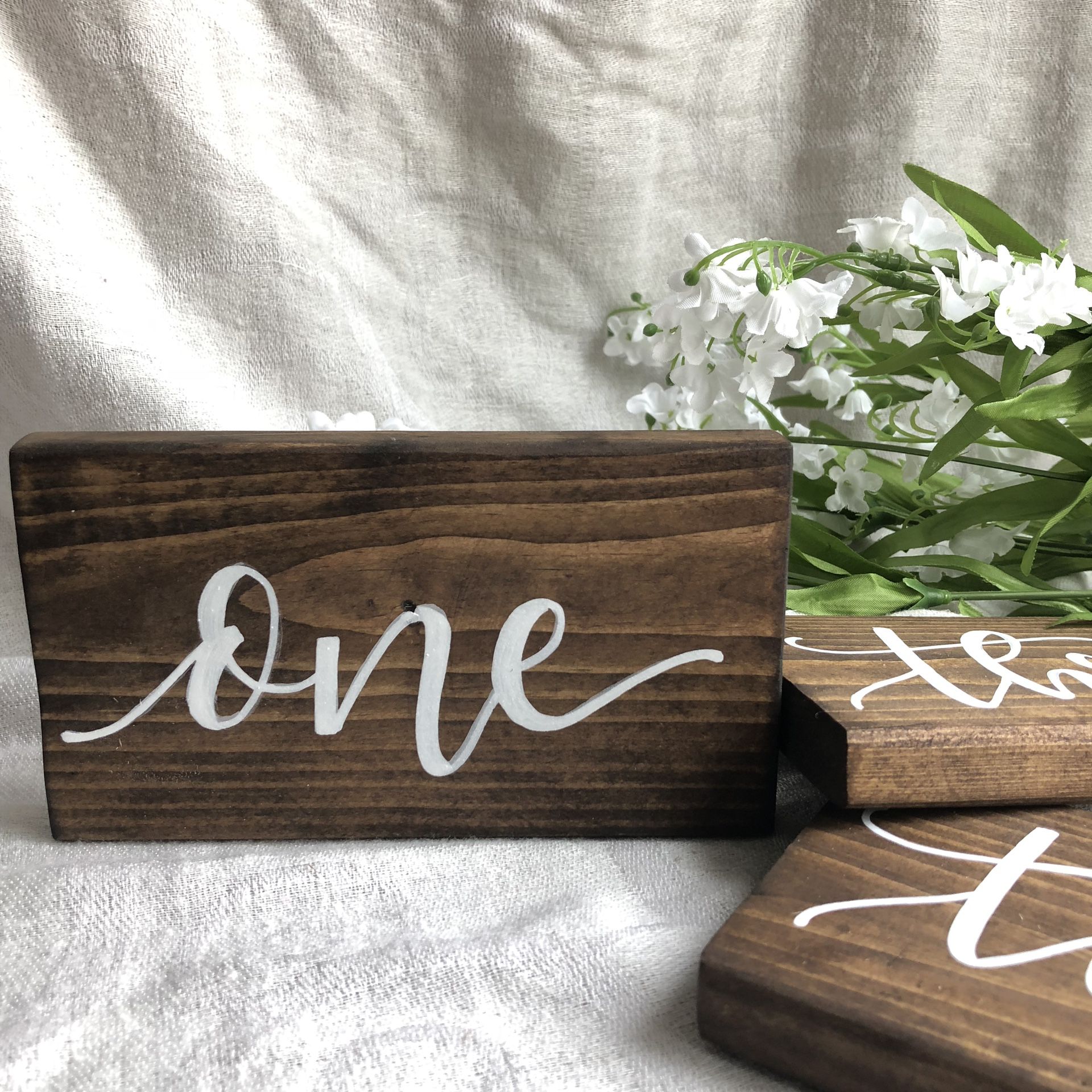 Set of 10 table numbers, Wedding signs