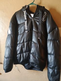 Disneyland Black Puffer Jacket with Hood