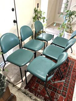 Brewer Medical Side Chairs 🪑 Metal And Leather Seat Very Good Condition. Price For Each  115$ 
