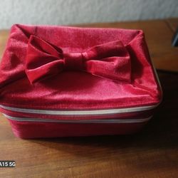 Estee Lauder Red Bow Handle Makeup Bag