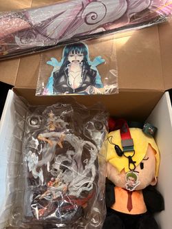 One Piece Anime Collectibles Bundle - Luffy Gear 5 Figure, Sanji Plush, and Playmat