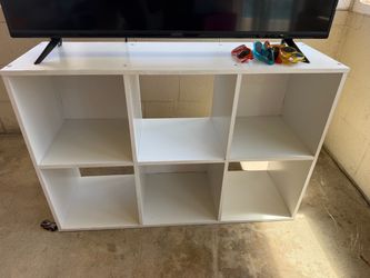 6 Cube Organizer Shelf, White, 11”