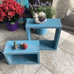 Two Wooden Wall Shelves 