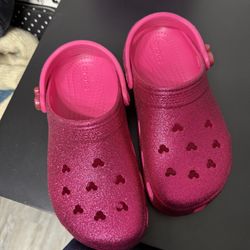 Pink Disney Sparkly Crocs