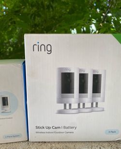 Ring camera stick up wireless, brand new