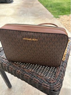 Michael Kors monogram brown crossbody