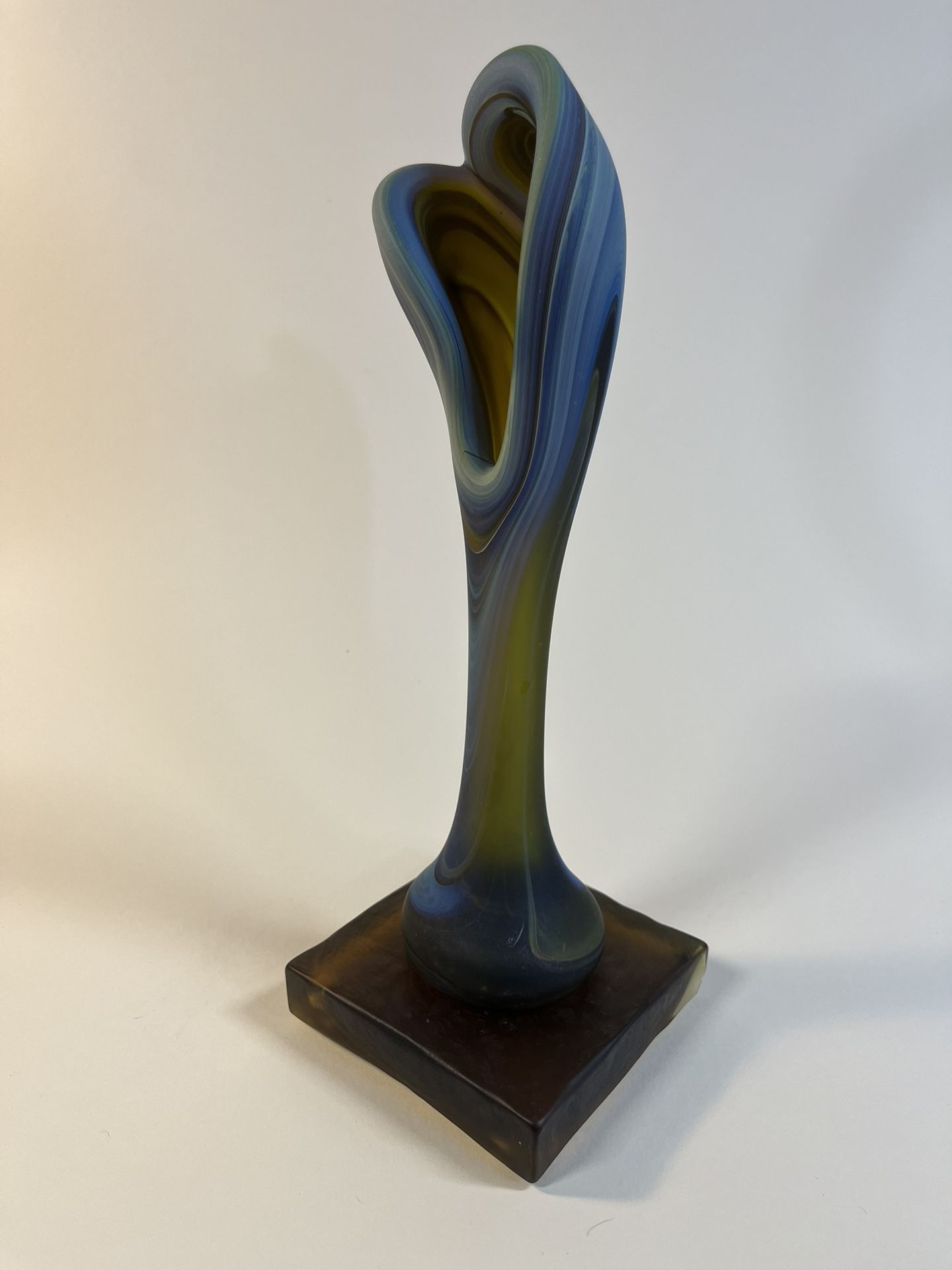 Vintage Phoenician Hebron Satin Glass Bud Vase