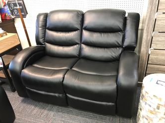 Faux Leather Love Seat