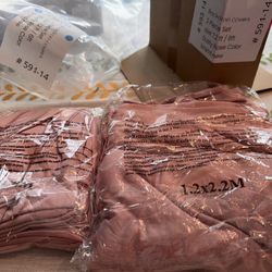 Rose Color Arch Round top Covers, Polyester Draping For Size 7.2ft & 6ft Brand New