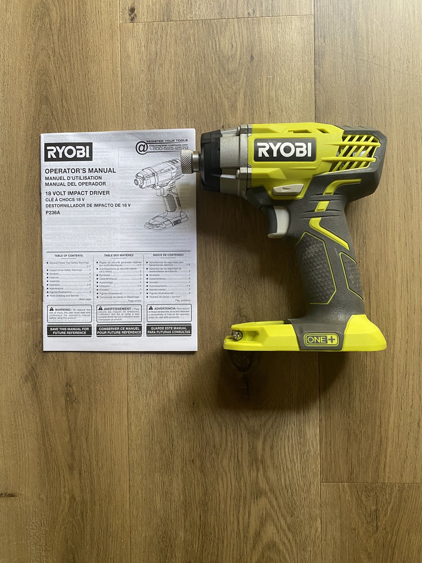 New Ryobi 18V Cordless Impact Driver. Tool Only