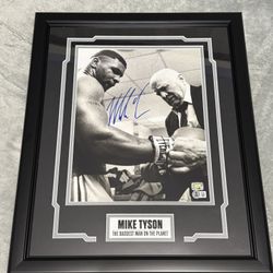 Mike Tyson Autographed Signed 11x14 Boxing Photo Framed Beckett COA