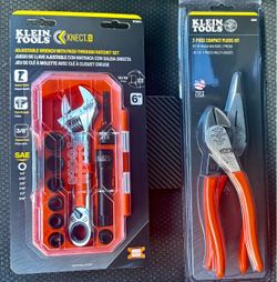 Klein Tools Wrench Ratchet Set & Pliers Kit Bundle