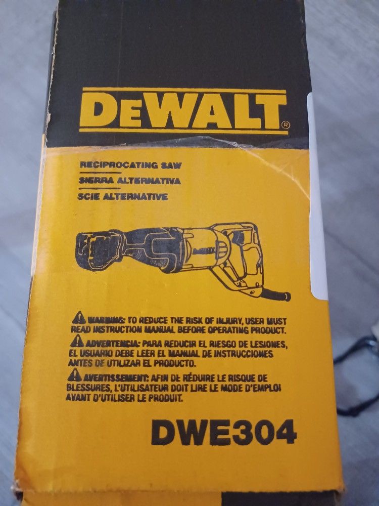 New DeWalt Corded Reciprocating Saw