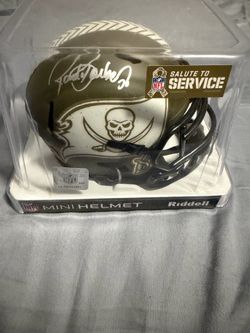Buccaneers signed mini helmet