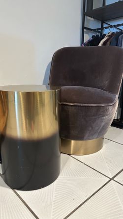 CB2 Accent chair and cocktail table