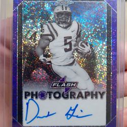 Derrius Guice Auto /25 – Leaf Flash Photography Purple Parallel