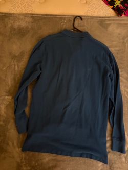 Blue Long Sleeve Polo Shirt