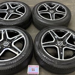 20 INCH MERCEDES AMG ORIGINAL RIMS AND AND TIRES. 5x112
