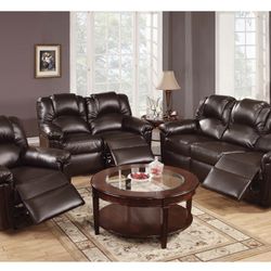 Brown Motion Sofa Set 
