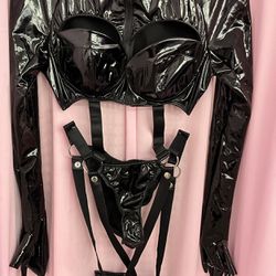 Sexy Black Lingerie Bodysuit XL