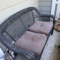 Cute Rattan Patio Couch Looking For A Home
