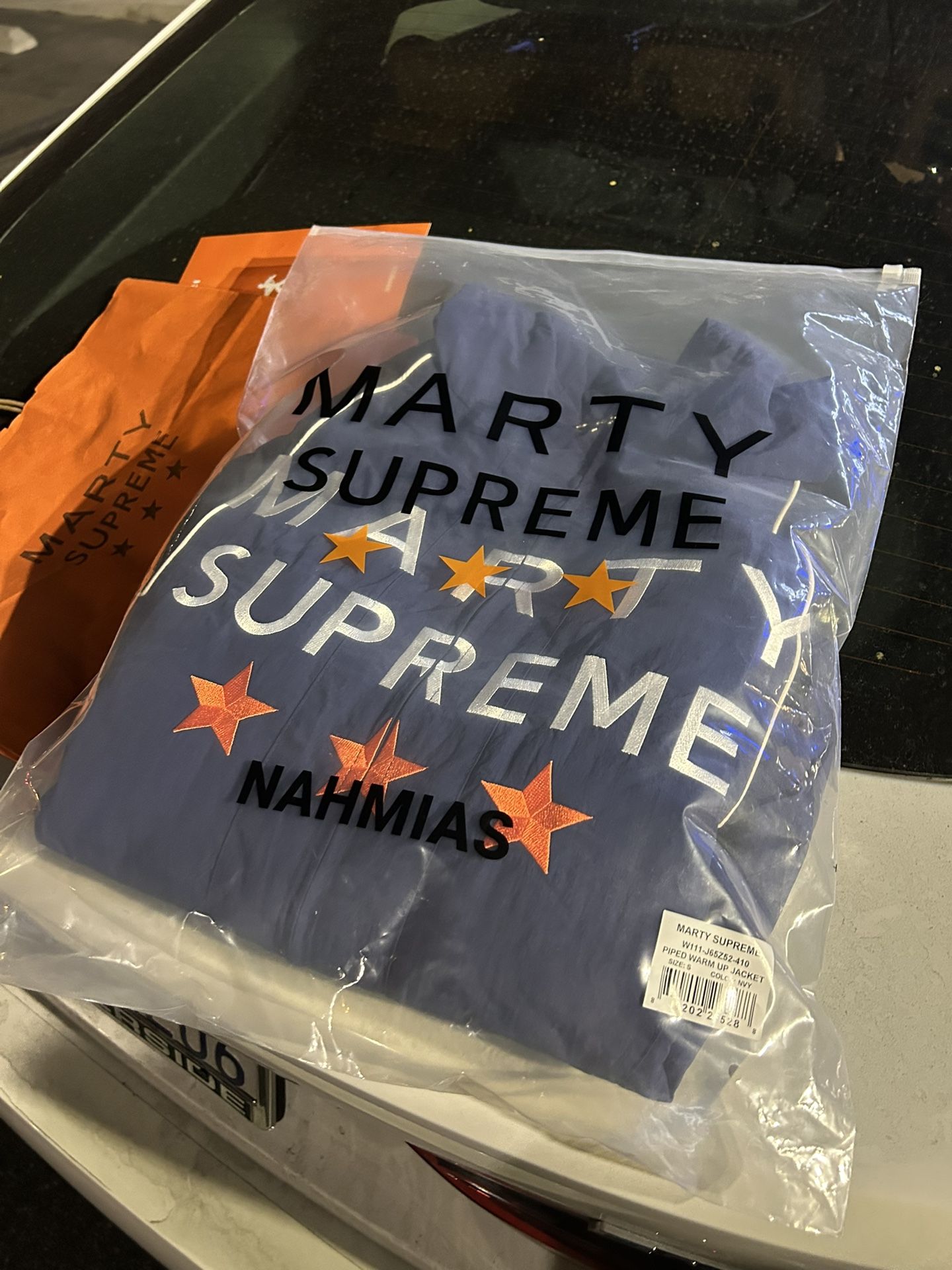 Nahmias Marty Supreme Navy A24 Warm Up Jacket Size Small