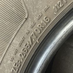 265/70/16 Goodyear (1 Only) $60.00