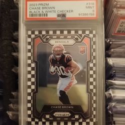 chase brown rc checkerboard  psa9