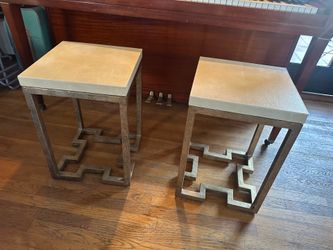 2 vintage side tables  or stools