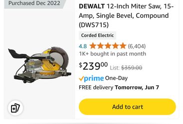 12” Dewalt Miter Saw 